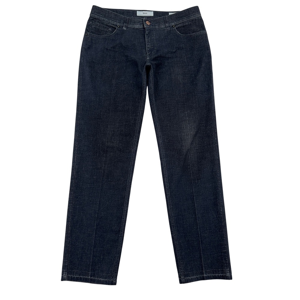 Brax Cooper Fancy Regular Fit Mens Pants Dark Indigo 32x30 Chino Preppy Comfy